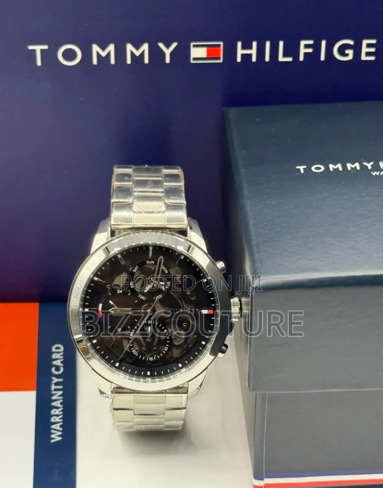 Original Tommy Hilfiger Silver Steel Watch Available in Store