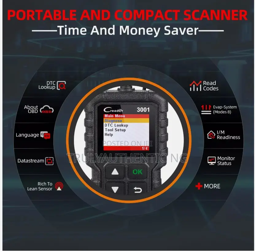 Engine Diagnostic Scanner Launch X431 Cr3001 Creader 3001 Obii Scanner