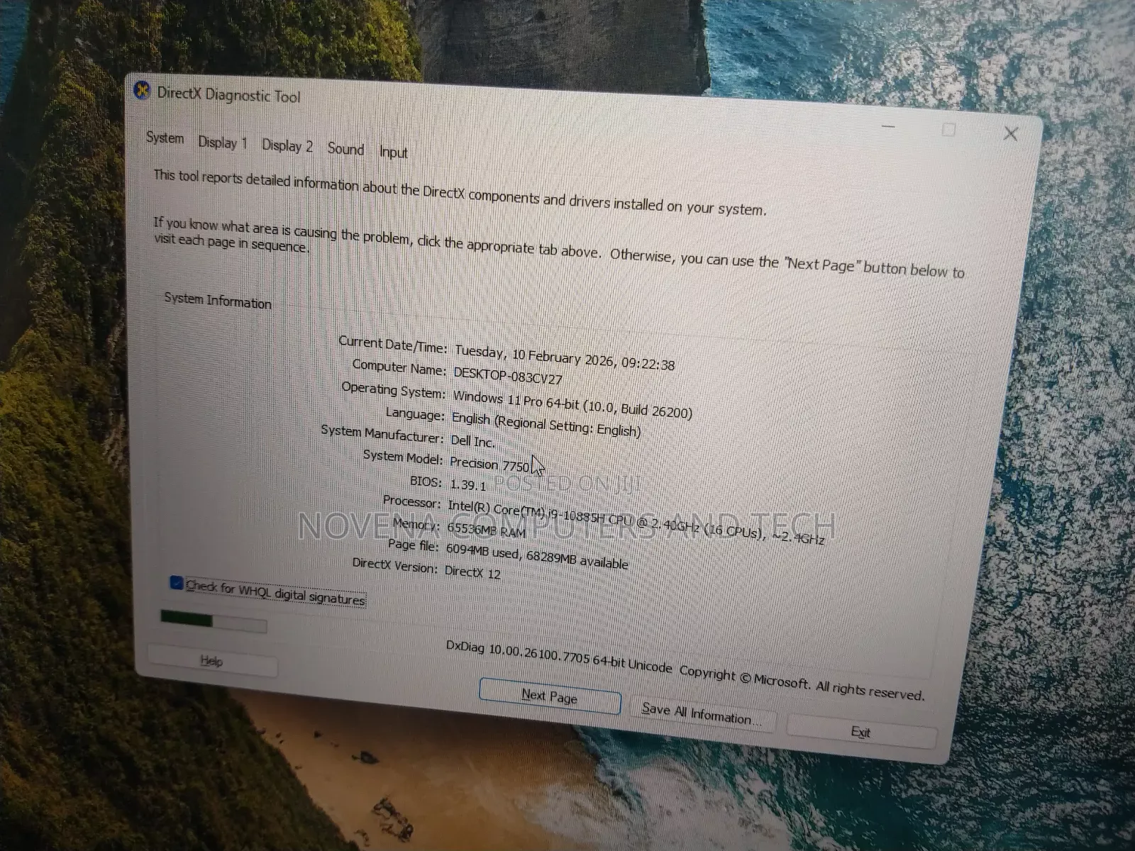 Laptop Dell Precision 7750 64GB Intel Core i9 SSD 2T