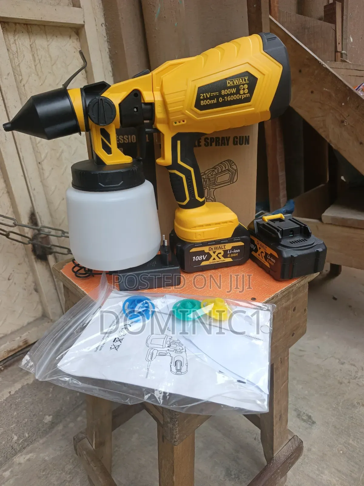 Cordless Battery Spray Gun Dewalt 108v