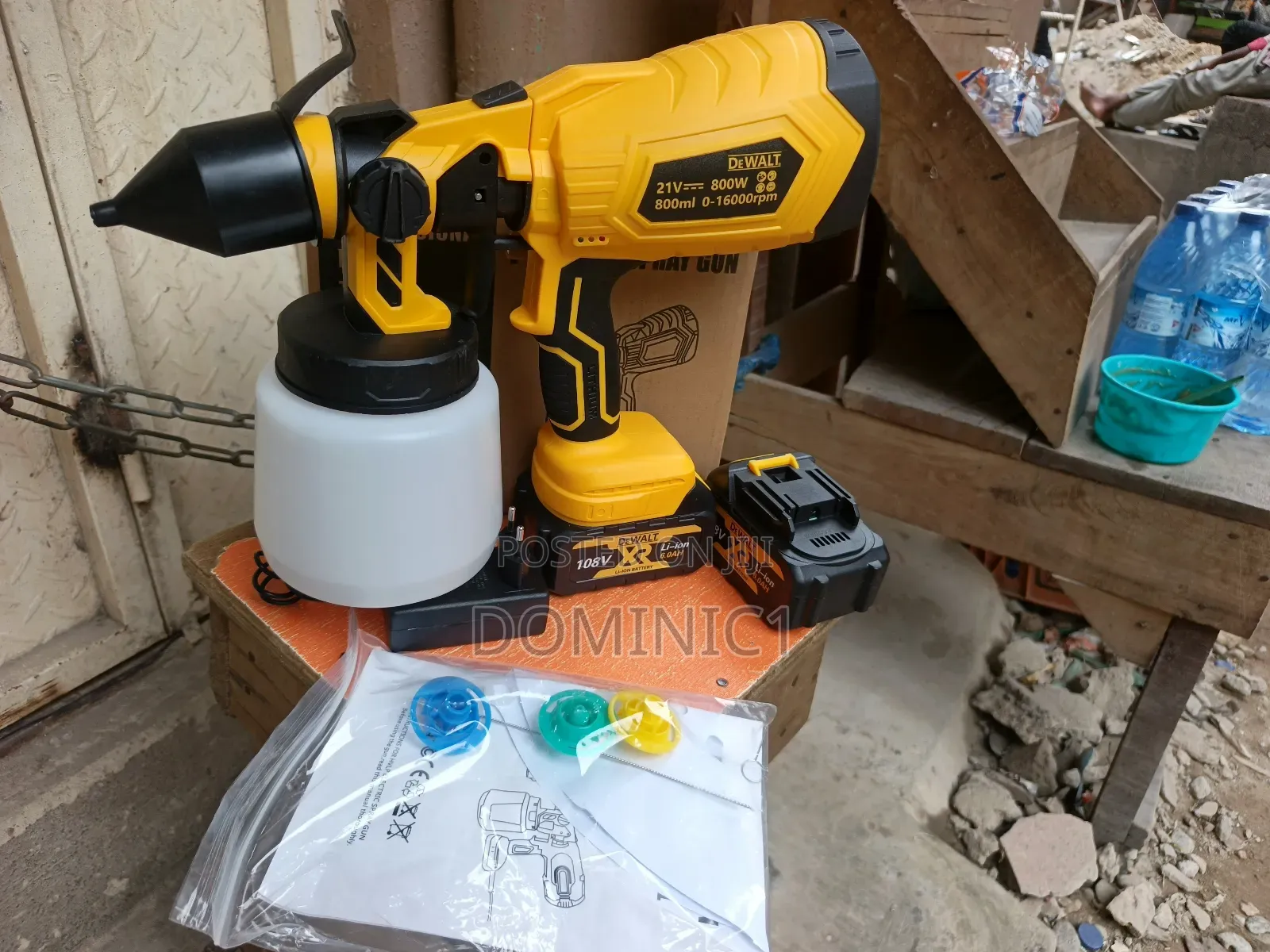 Cordless Battery Spray Gun Dewalt 108v