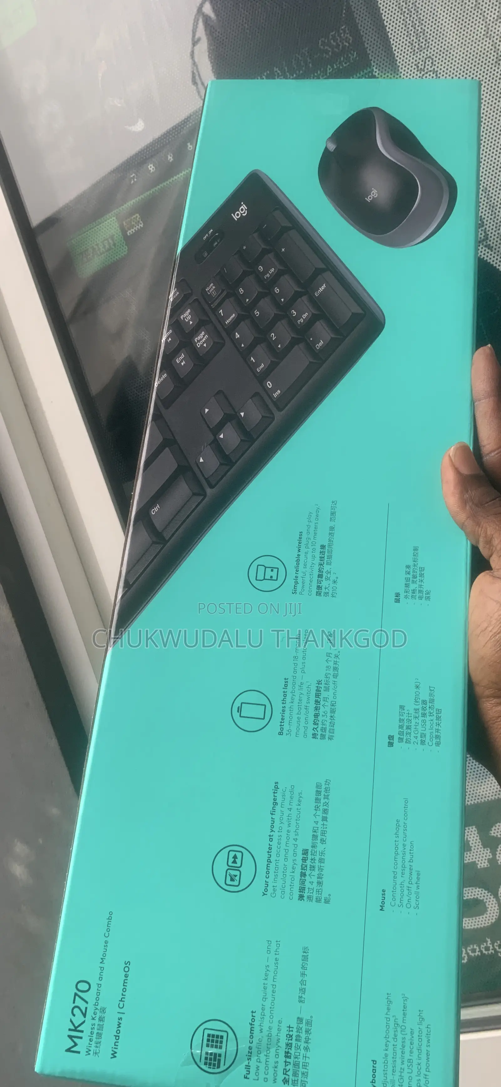 Original Grade 1 Logitech Mk270 Full-size Wireless Combo
