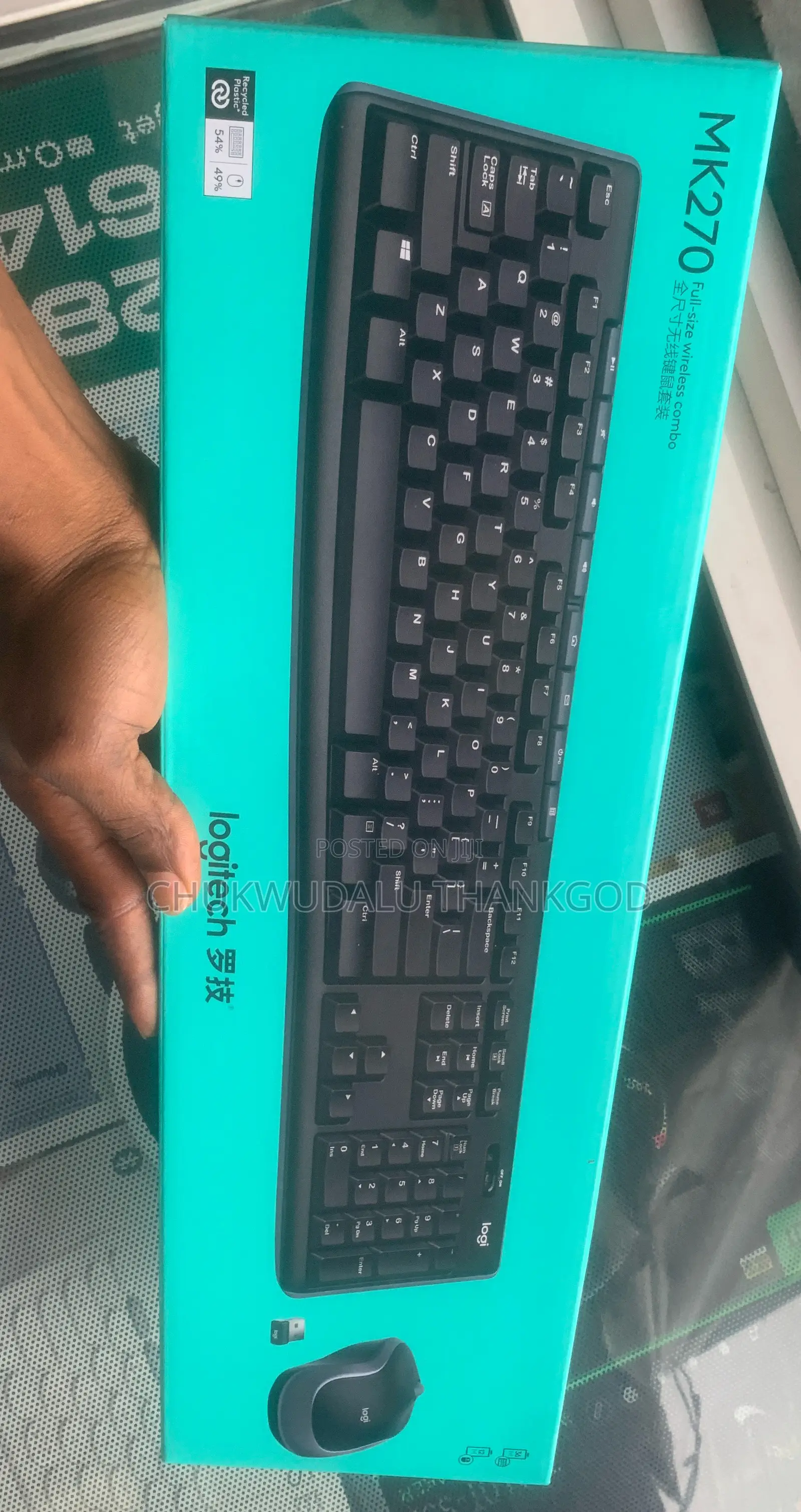 Original Grade 1 Logitech Mk270 Full-size Wireless Combo