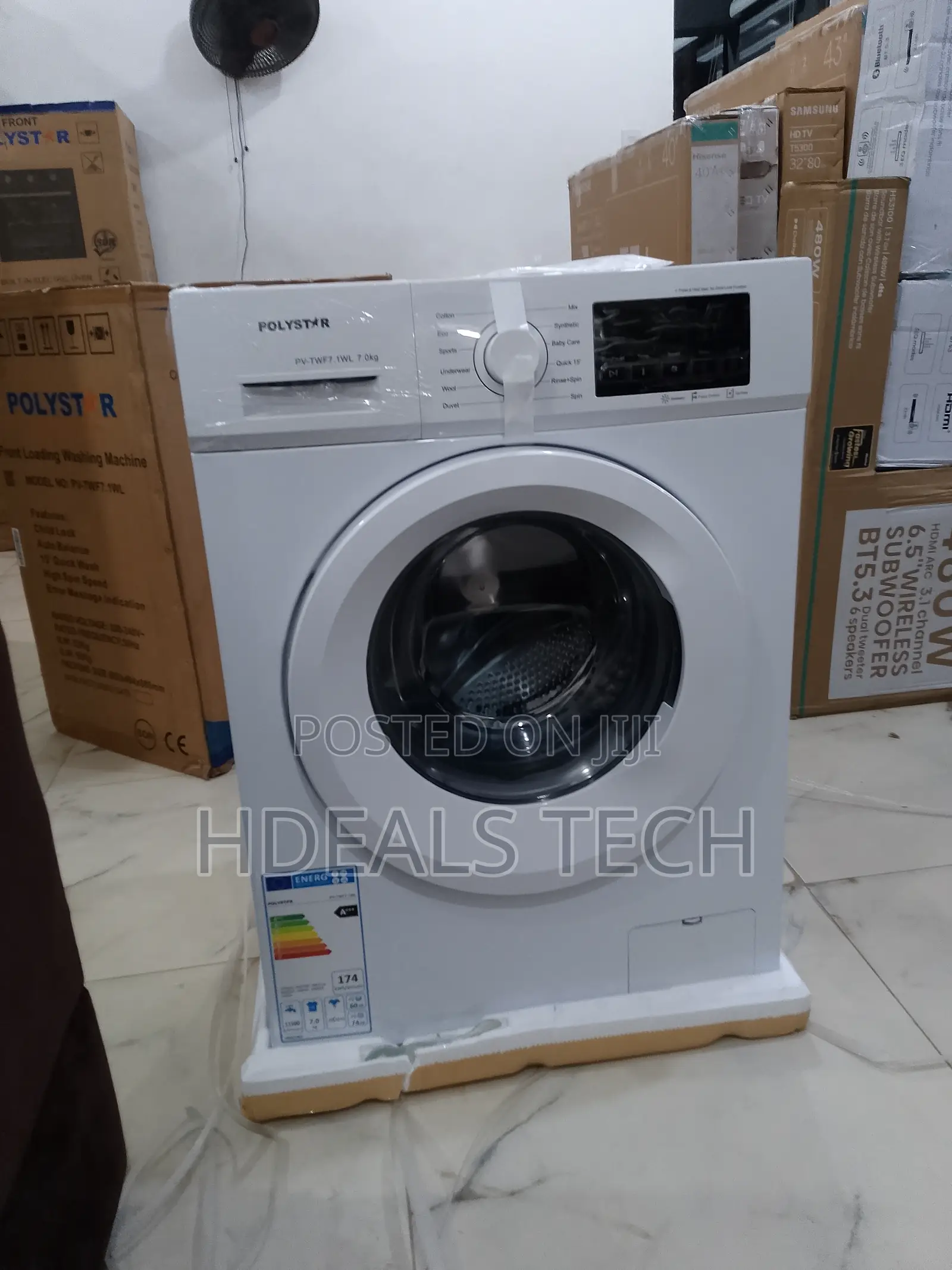 Polystar Front Load Washing Machine Pv-Twf7.1wl – Energy Saving Design