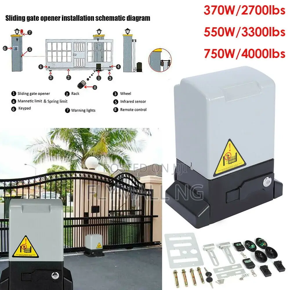 Sliding Electric Gate Opener Automatic Motor Remote Kit Driveway