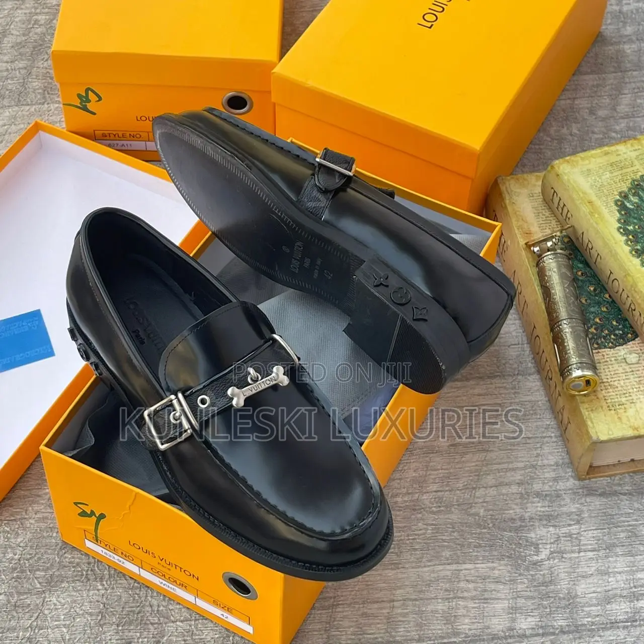 Original Louis Vuitton Paris Leather Black/Brown Shoe