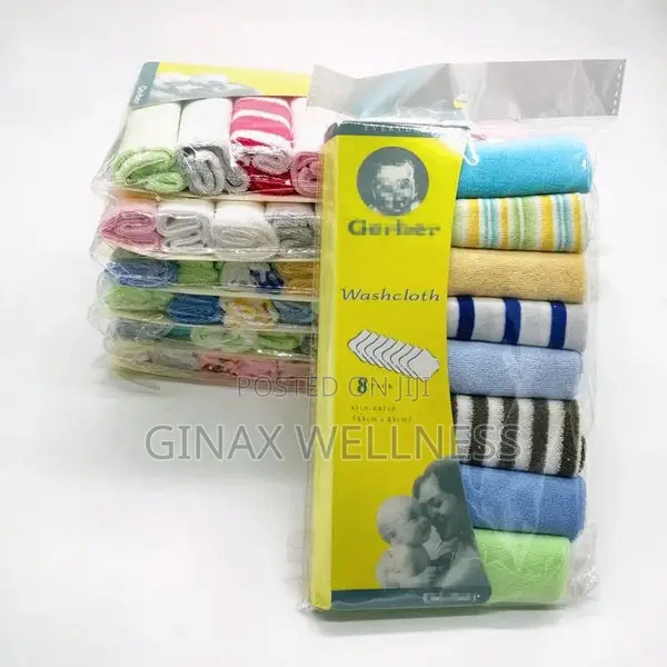 Gerber 8-Piece Baby Washcloth Pack (0-1 Year, 8 Washcloths Per Pack)