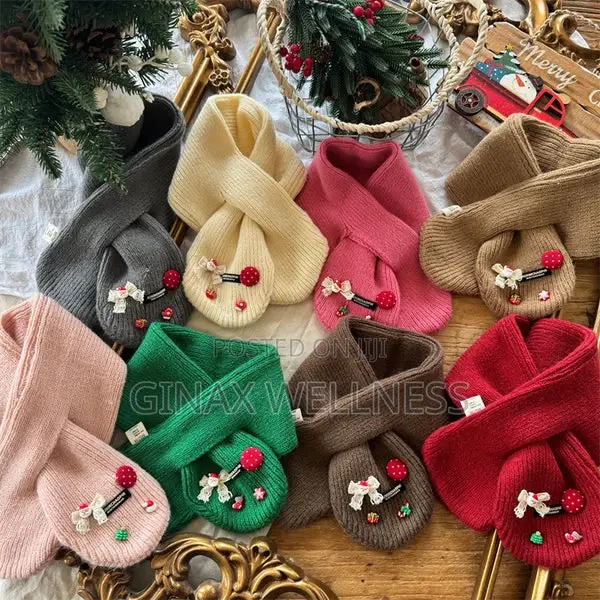 Cute Baby Knit Scarf With Cherry Decor (6 Months - 6 Years Old