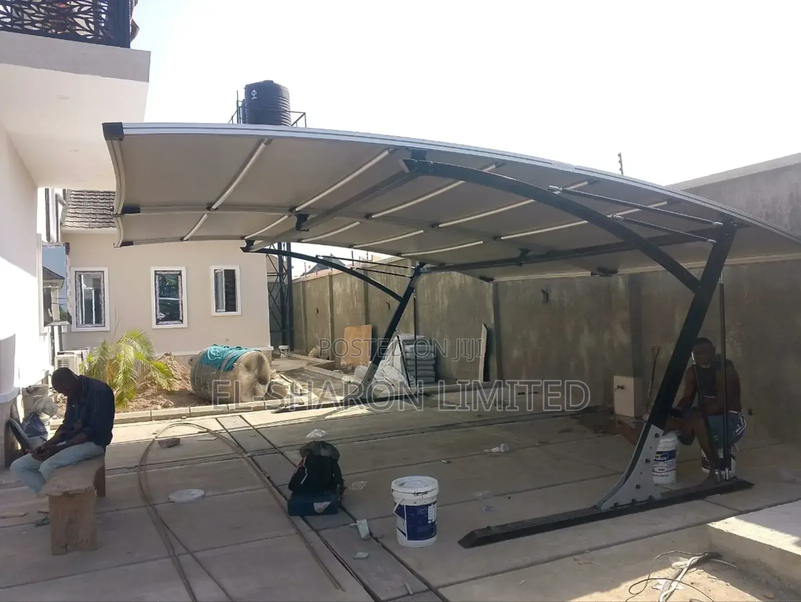 Carport Grey Coloured