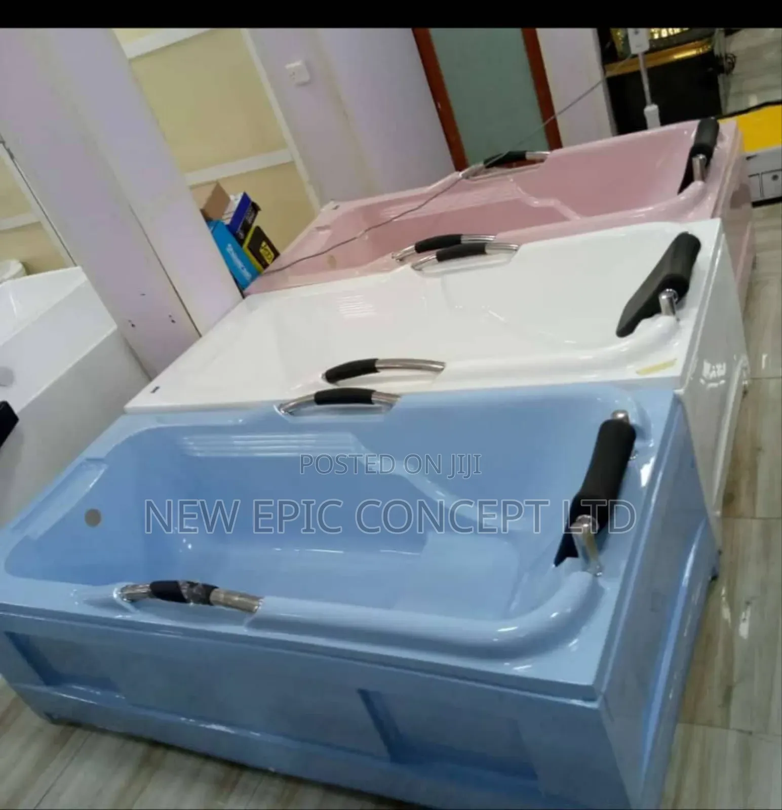 England Standard Color Bathtub Blue And White With Pink Available