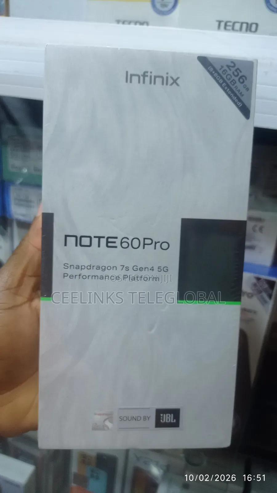 New Infinix Note 60 Pro 256 GB Black