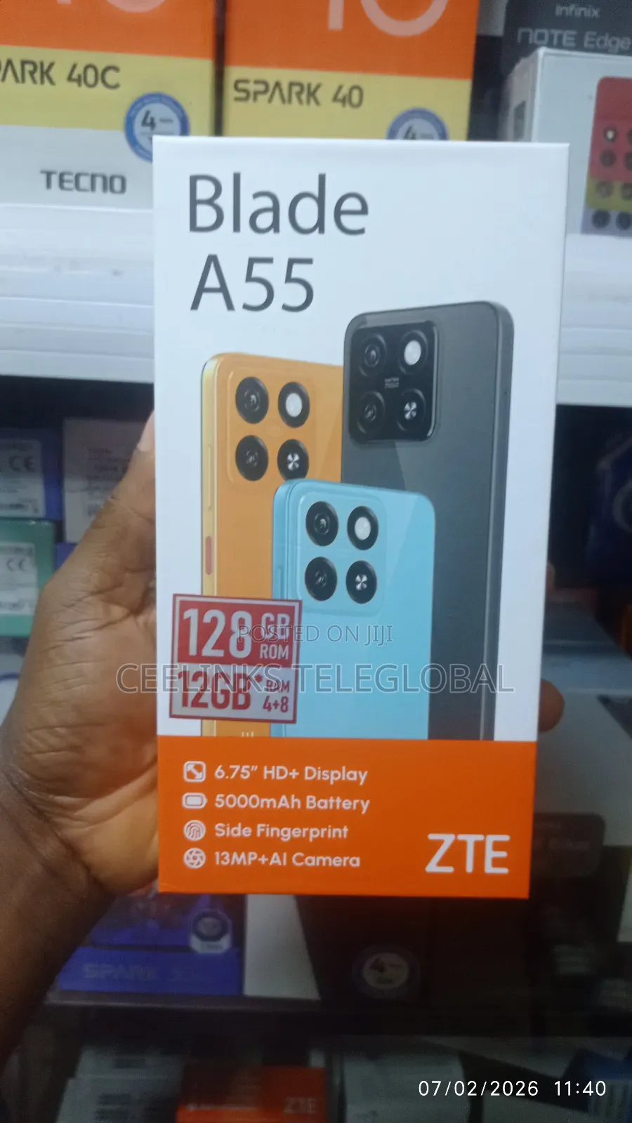 New ZTE Blade A55 128 GB Black