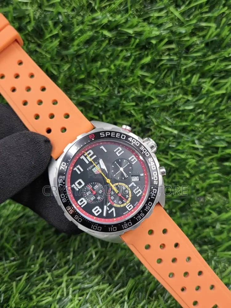 Tag Heuer Quality Luxury Men Rubber Strap Wristwatch