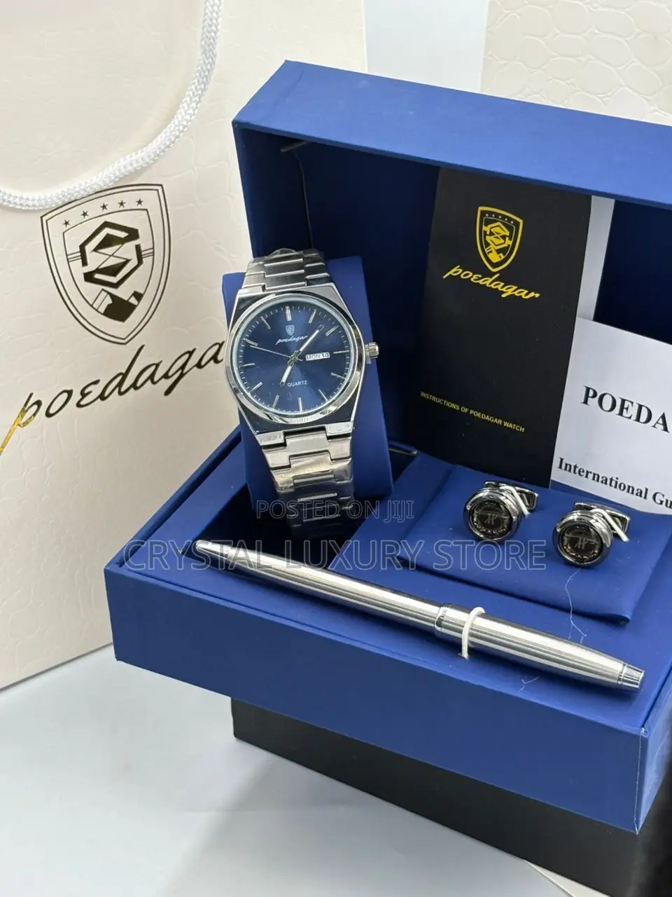 Poedagar Quality Men Chain Strap Wristwatch