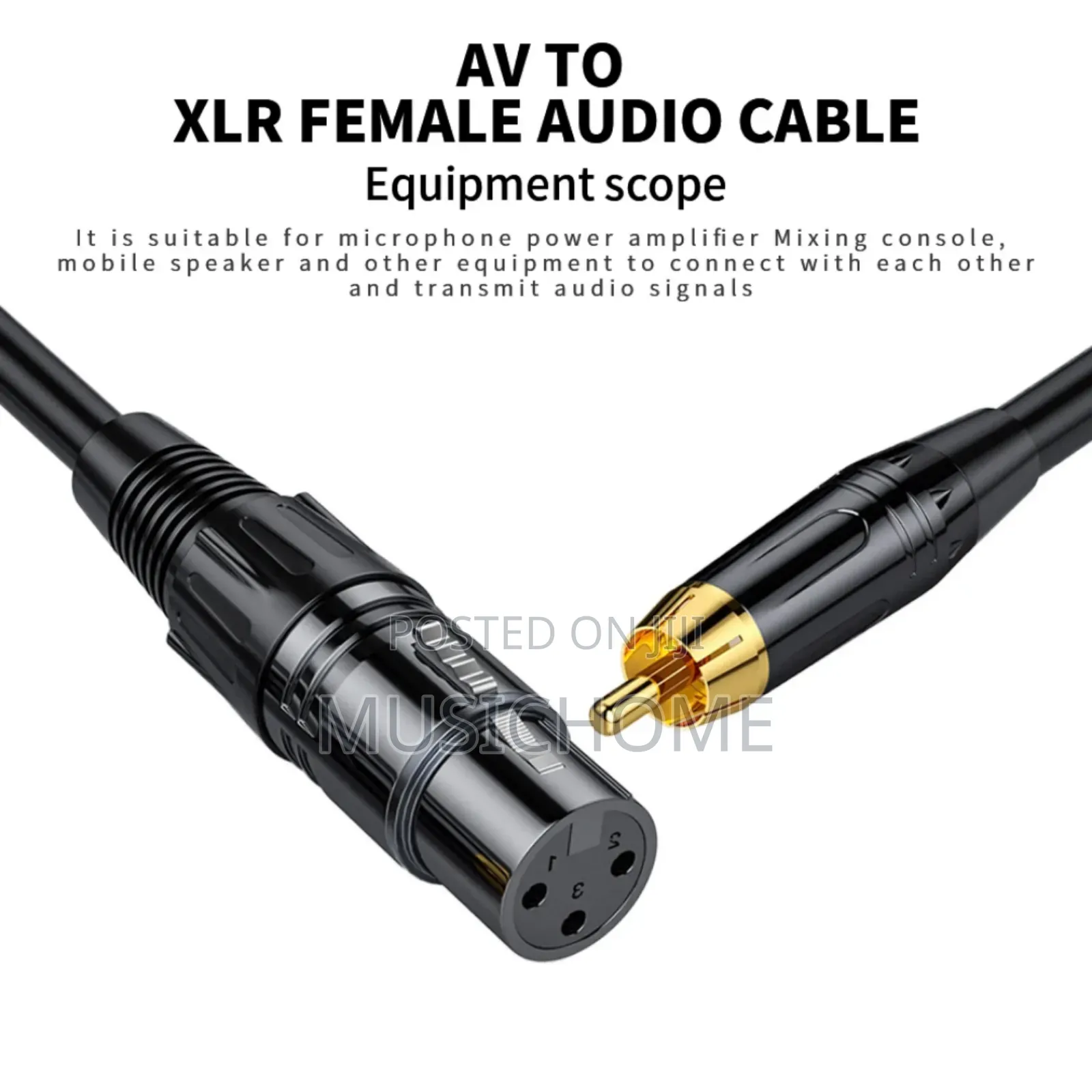 5m Noiseless Xlr To Rca Audio Cable