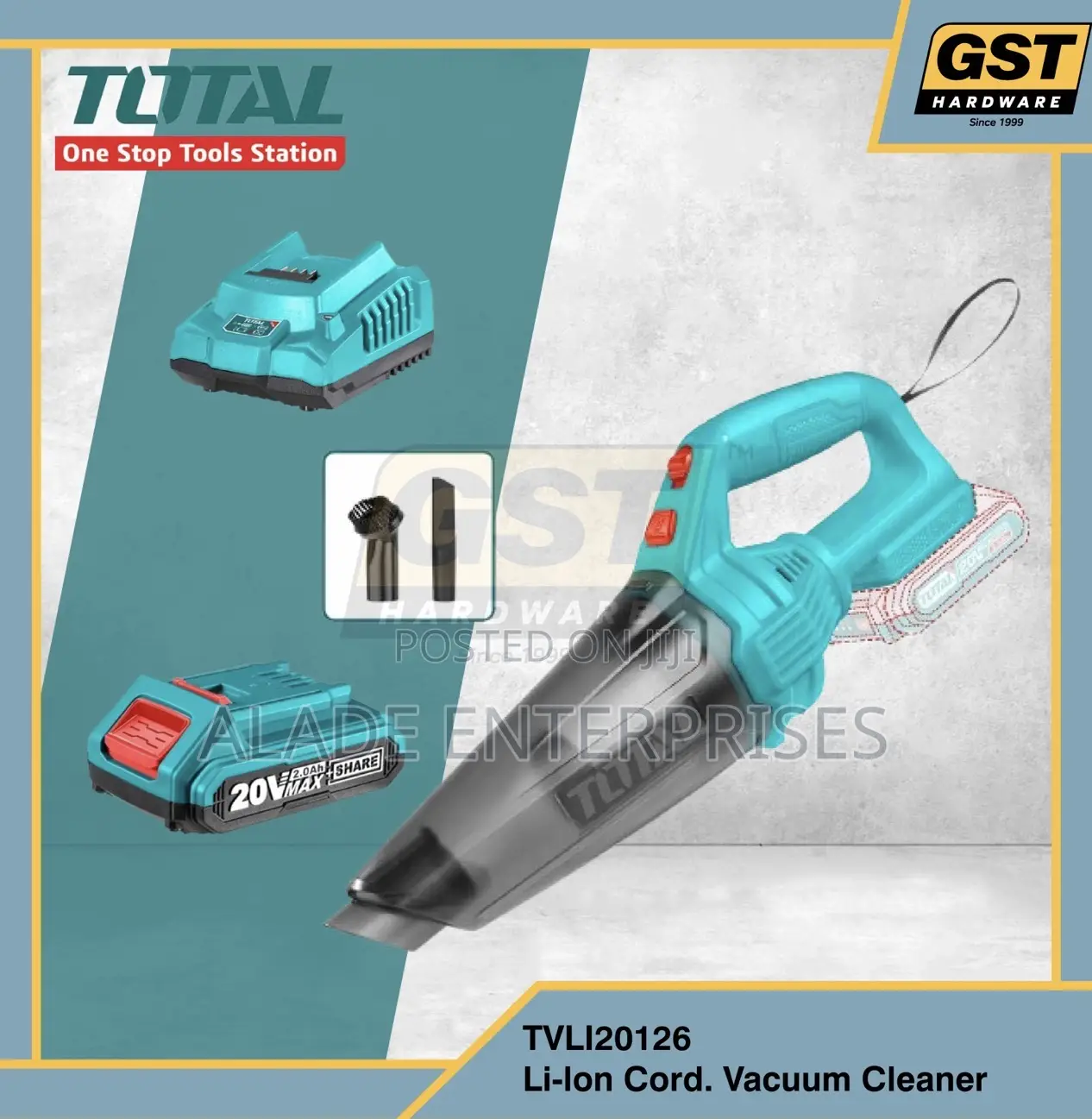 Total 20v Cordless Vacuum Cleaner With Battery And Charger