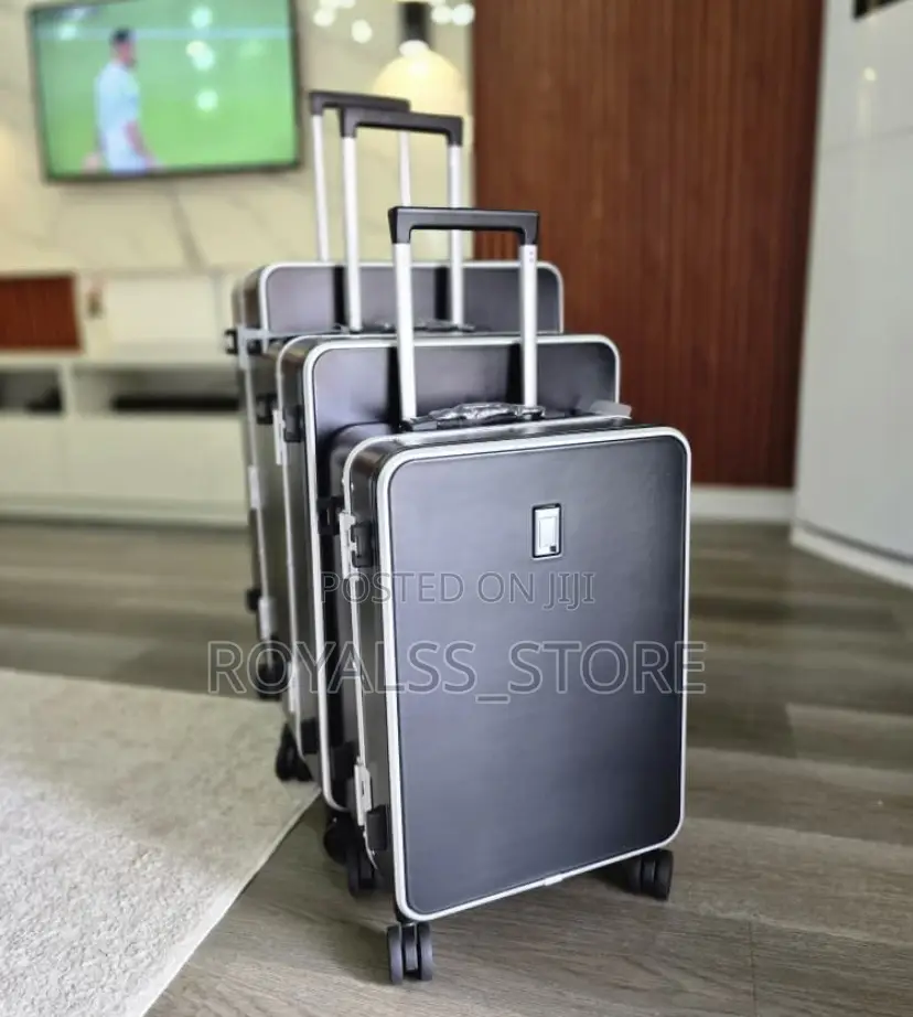 King Premium Set Hard Sided Aluminum Luggage Suitcase