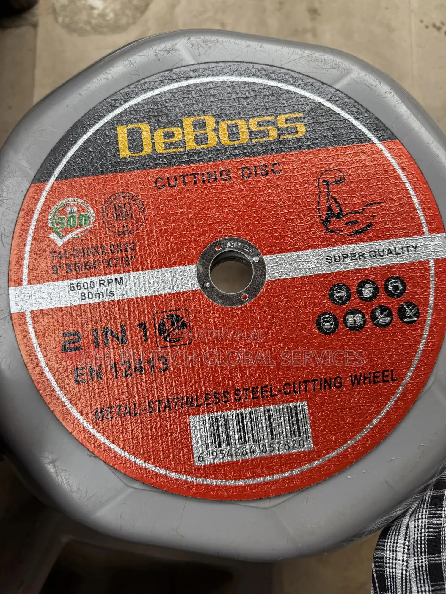 Deboss Cutting Disc for Metal and Stainless Steel.