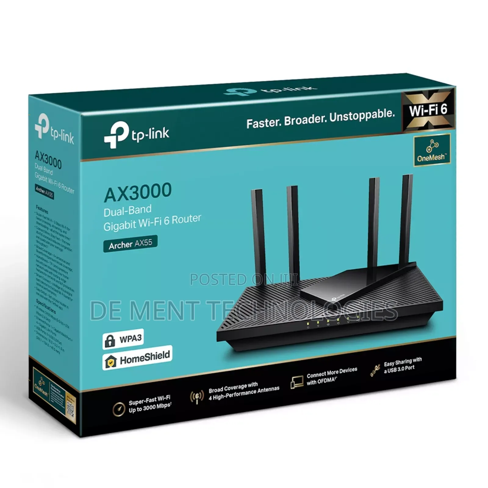 Tp-Link Archer X55 Ax3000 Dual Band Gigabit Wi-Fi 6 Router