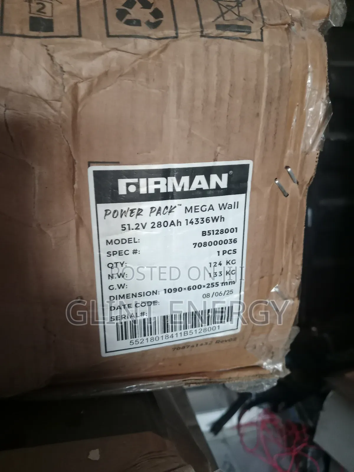 15kwh 51.2v Firman Lithium Battery