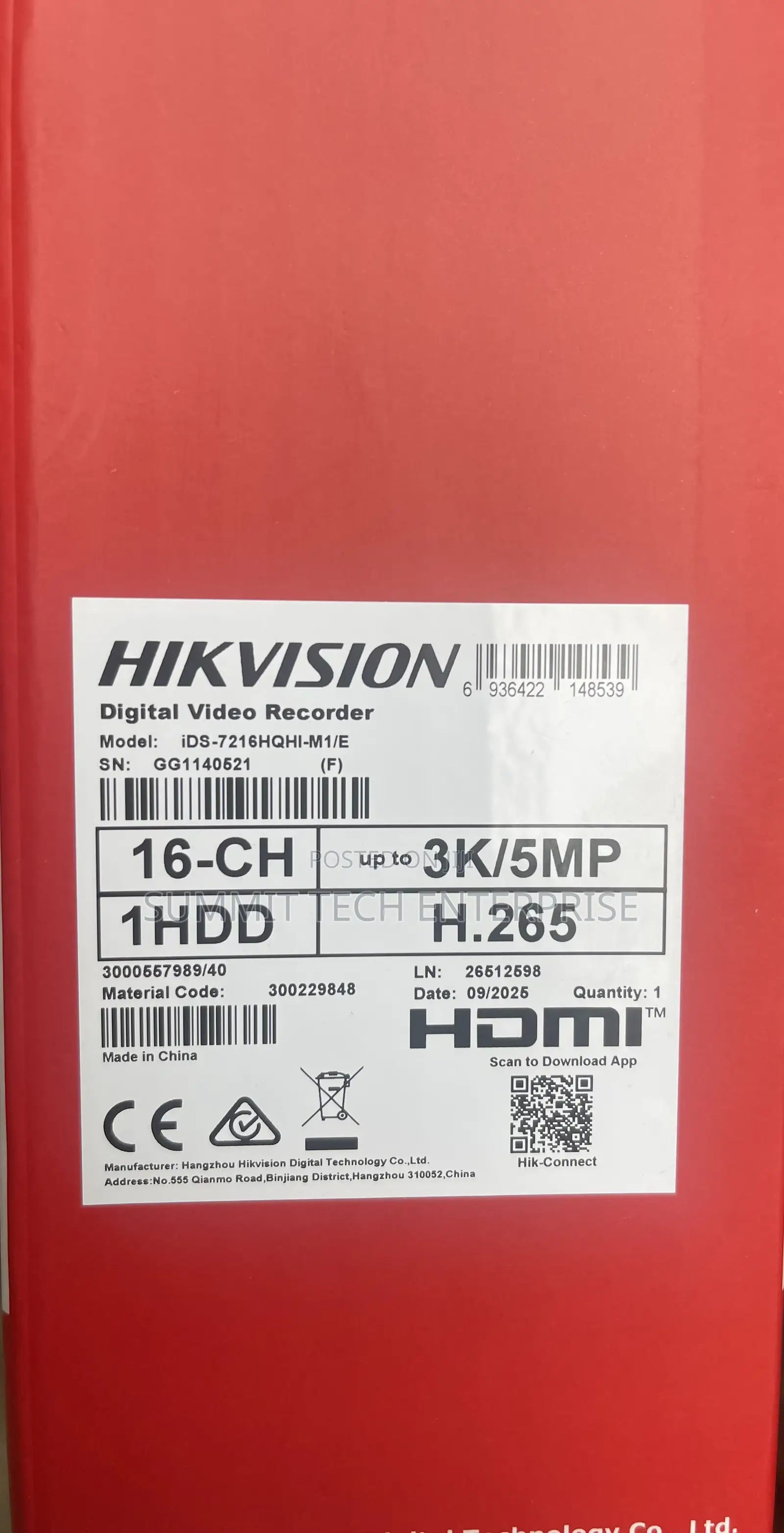 Hikvision 16ch DVR Up to 5mp