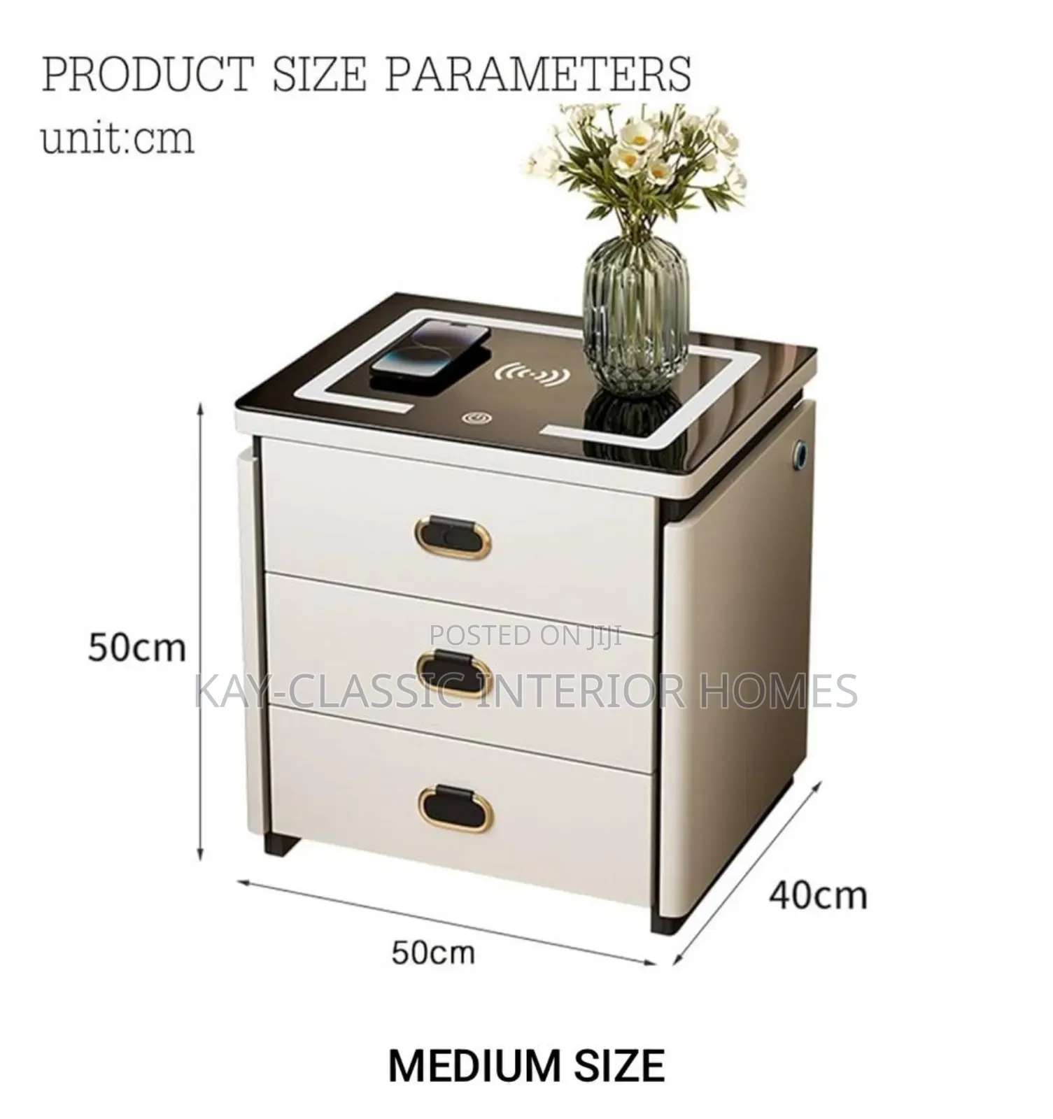 Side Drawer Save With Led Lights And Wireless Charging System