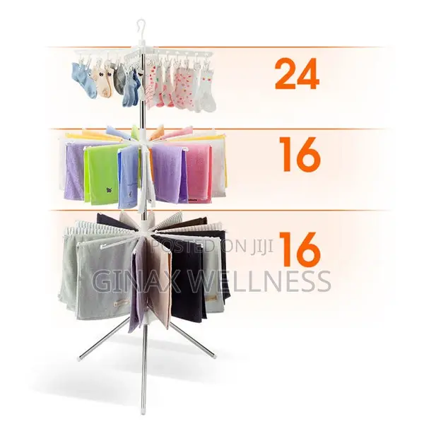3-Tier Space-Saving Laundry Dryer With Tripod Stand
