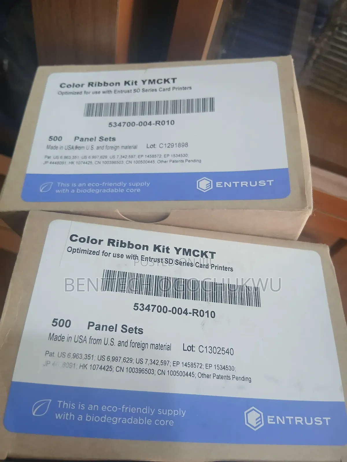 Entrust Color Print Ribbon Kit Ymckt 500 Panel Sets