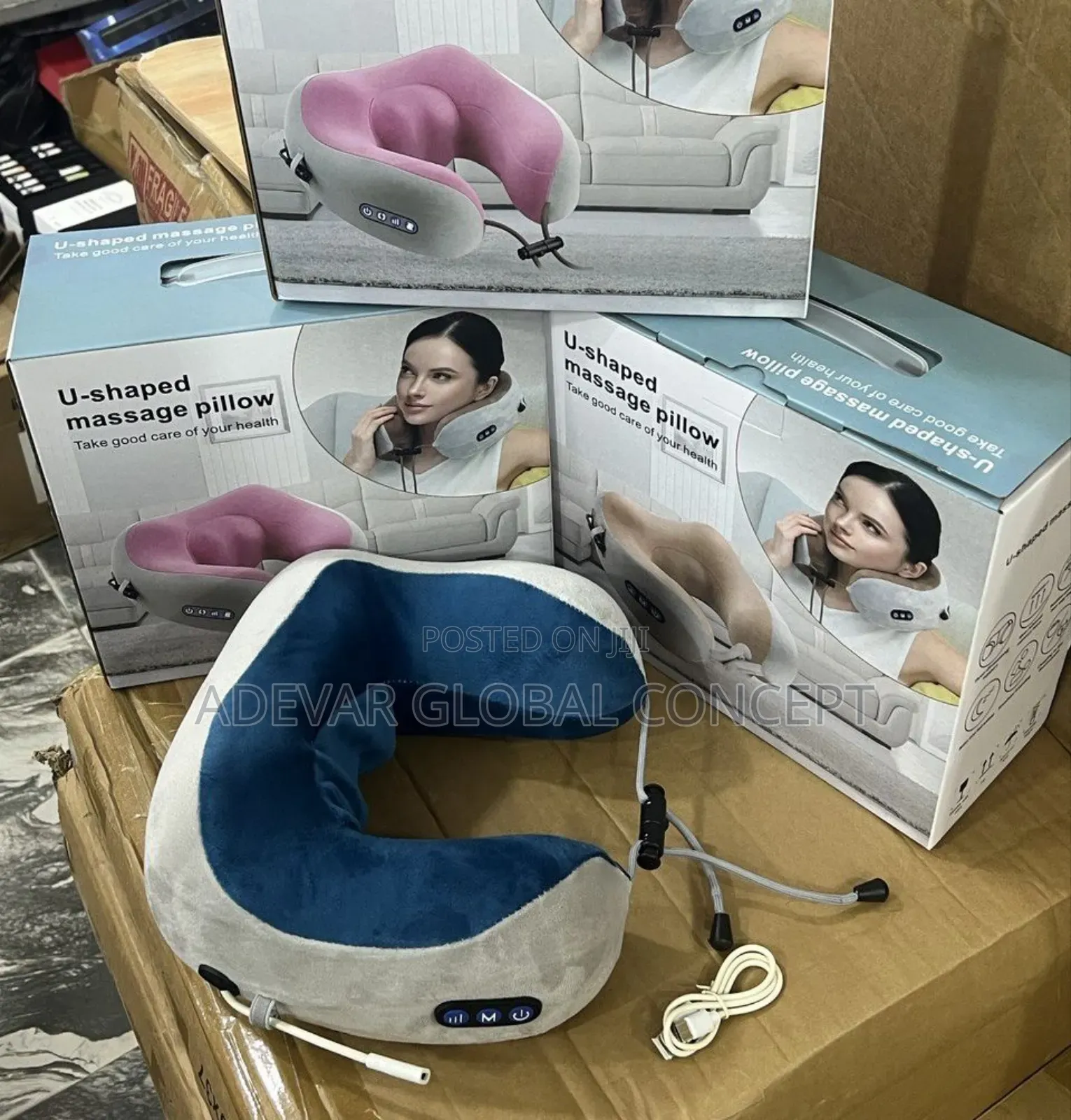 U-Shape Rechargeable Massage Pillow