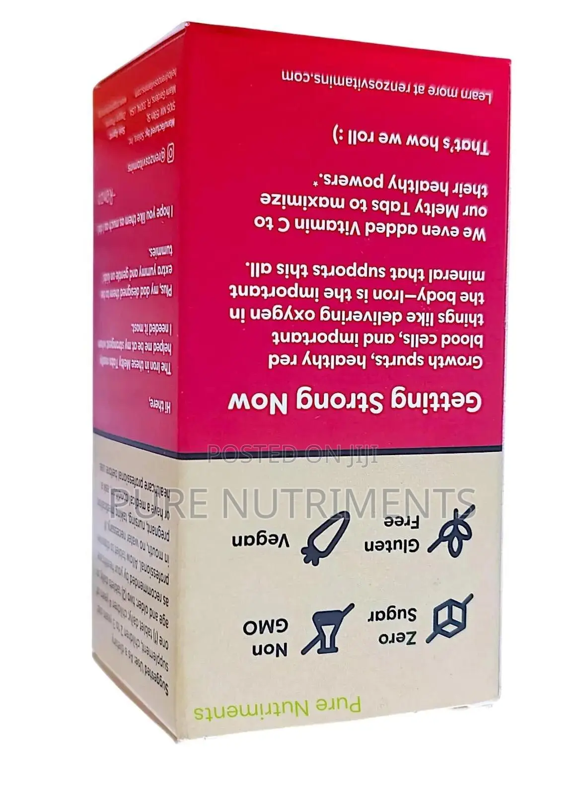 Renzo’S Kids Iron Strong – Blood Energy Support (60 Melty Tabs)