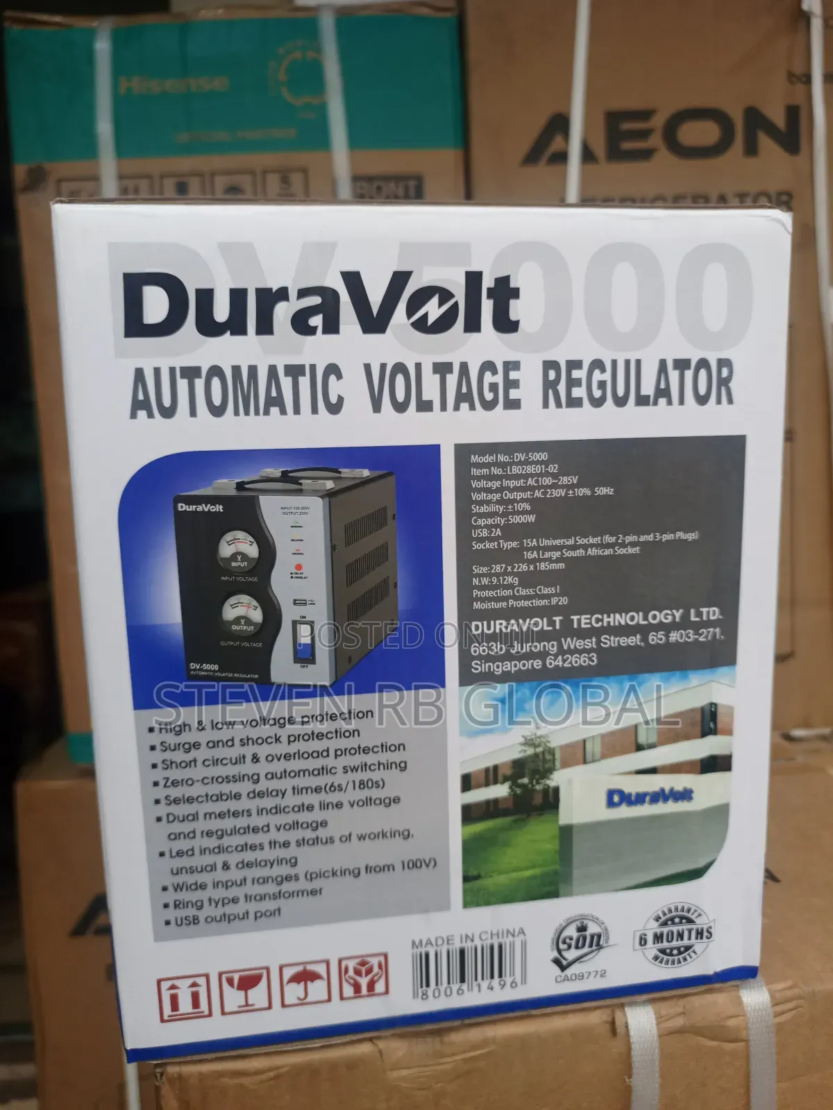Duravolt Dv-5000 Automatic Voltage Regulator (5000va)