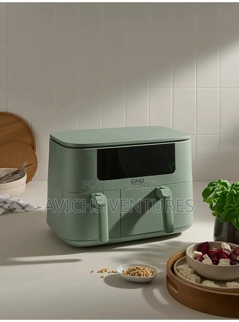 Gino Dual Drawer Air Fryer - 9l - 2850w - Green