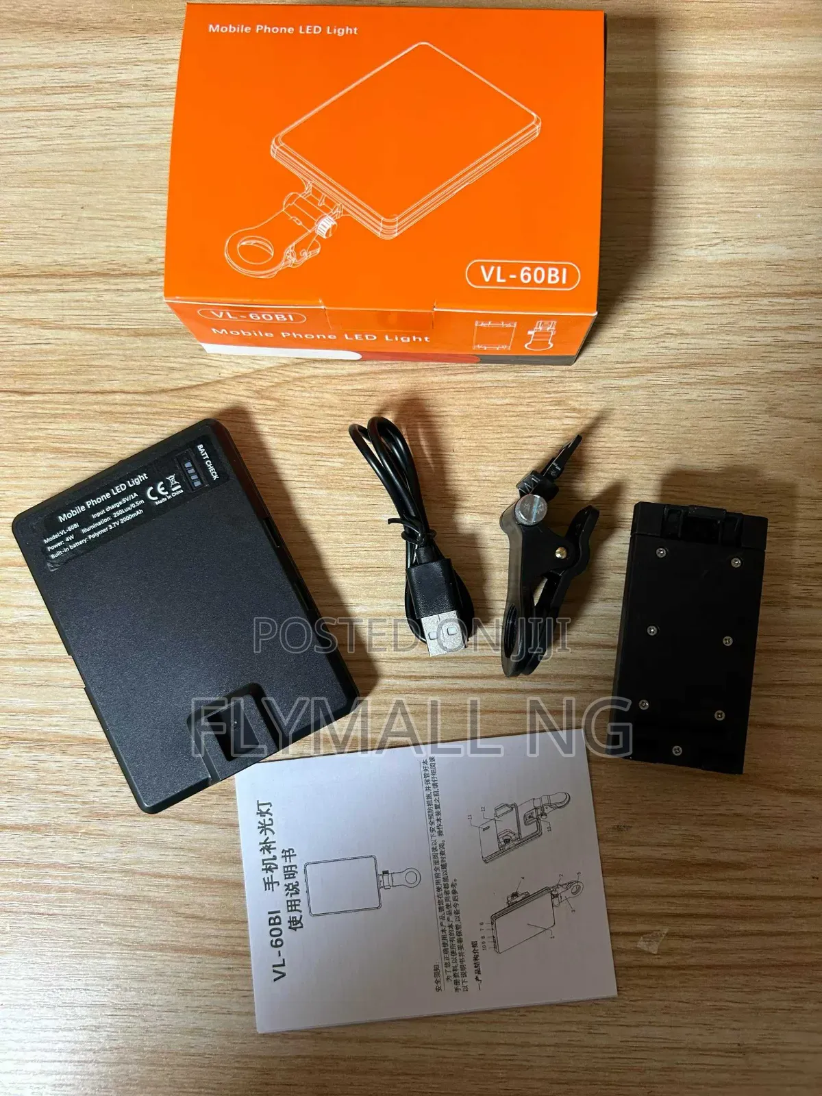 Vl-60bi Rechargeable Mobile Phone Led Light