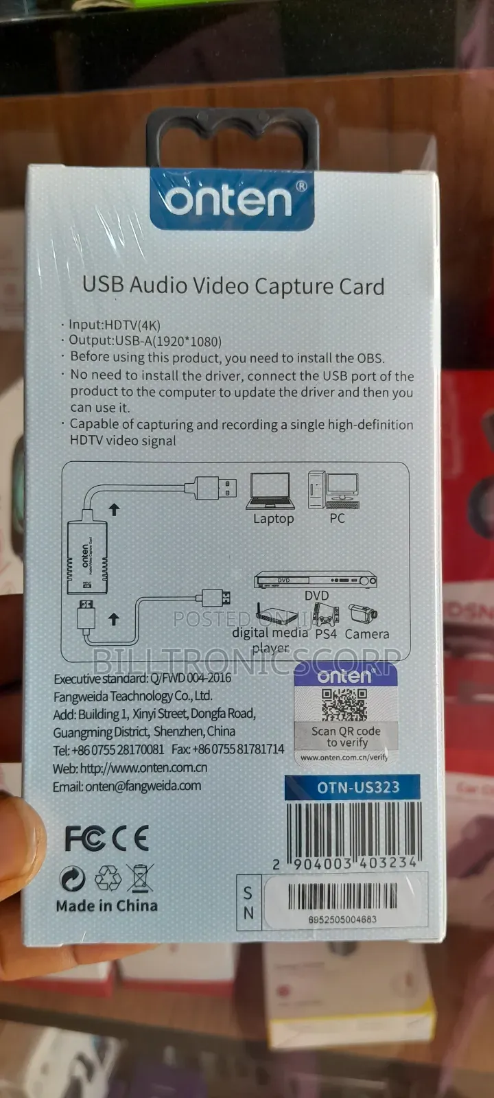 Onten Usb Audio Video Capture Card Us323