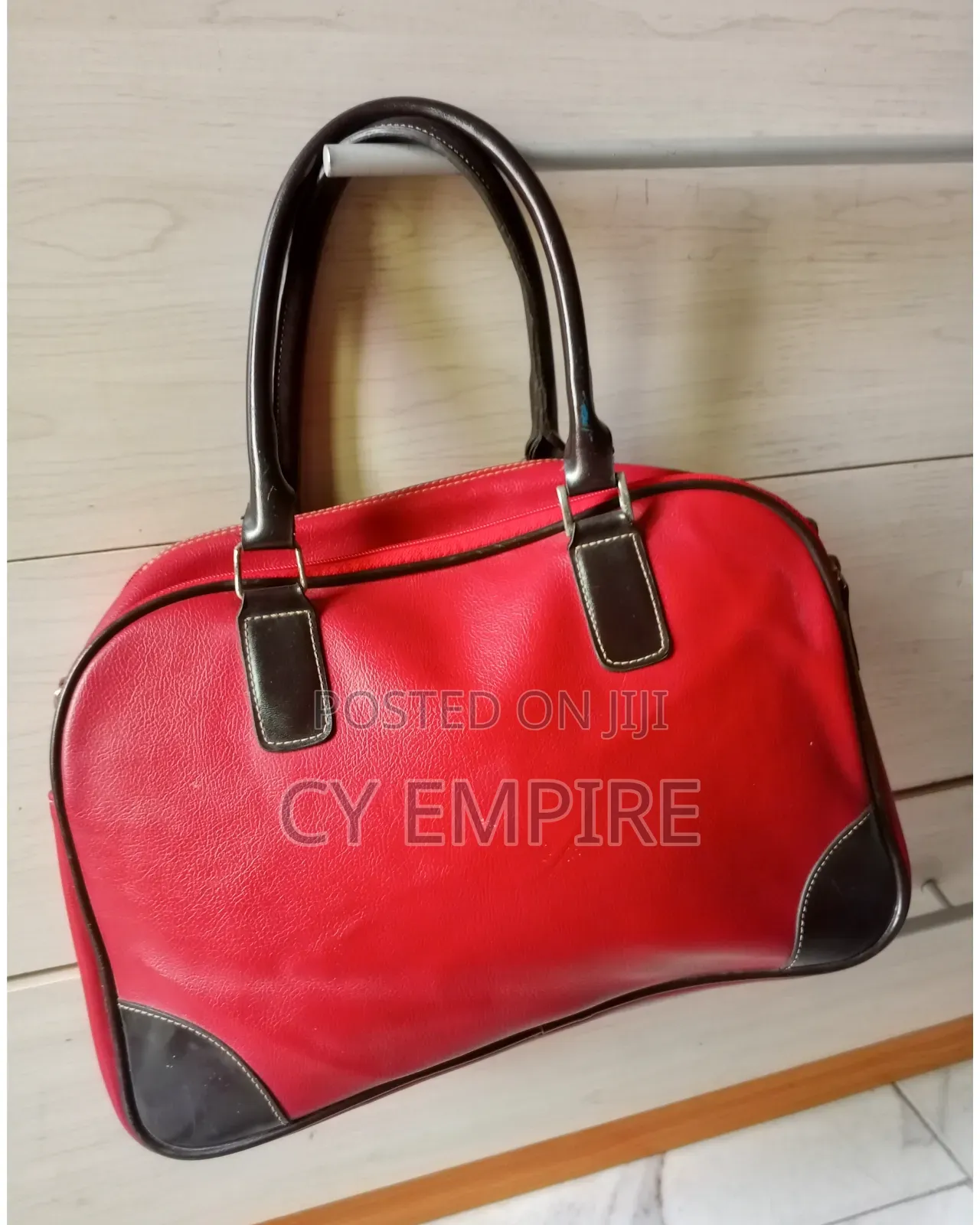 Vintage Red Espresso Satchel Bag