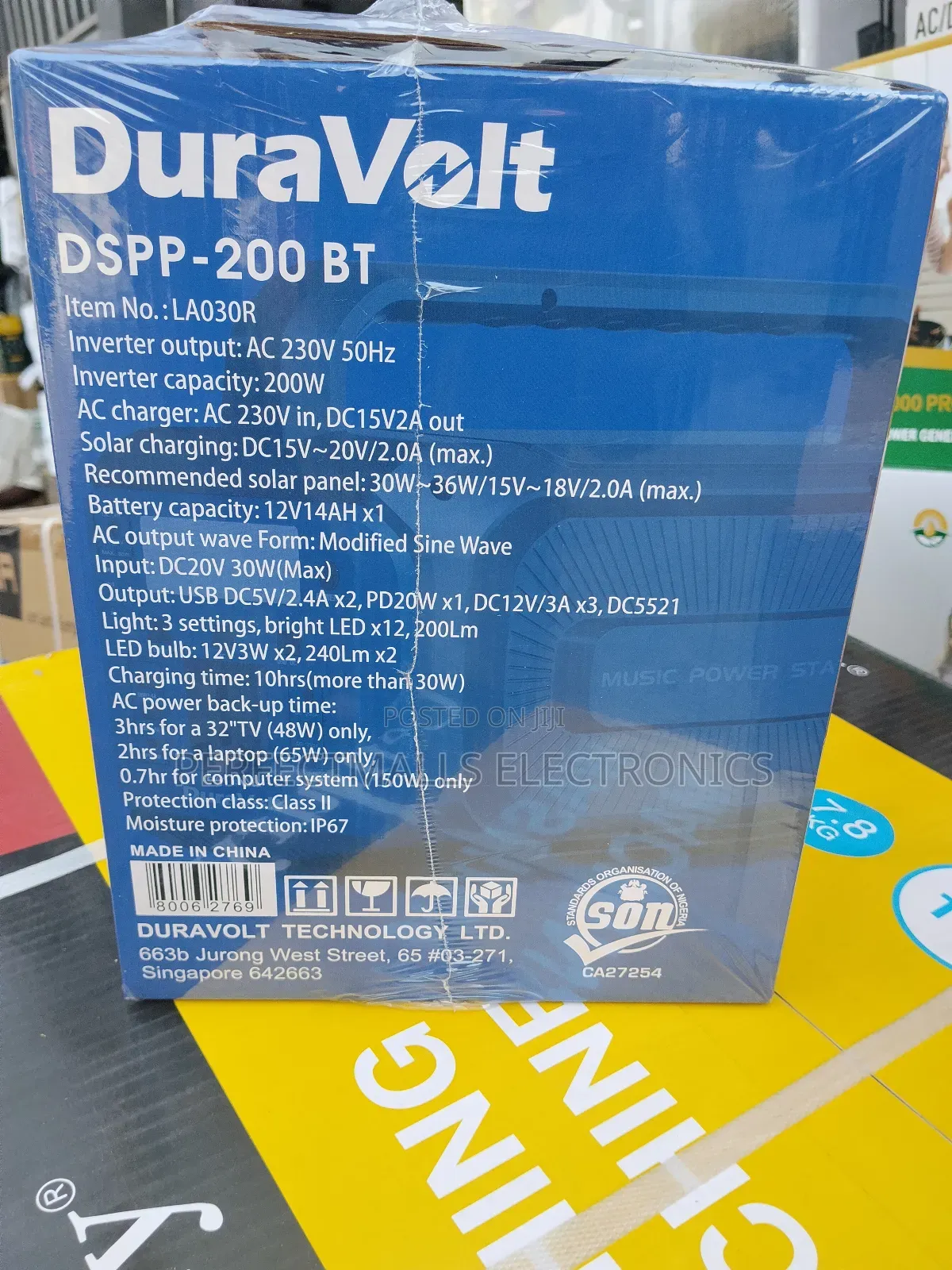 Duravolt 200w Portable Power Station With Bluetooth Bulb DSPP-200bt