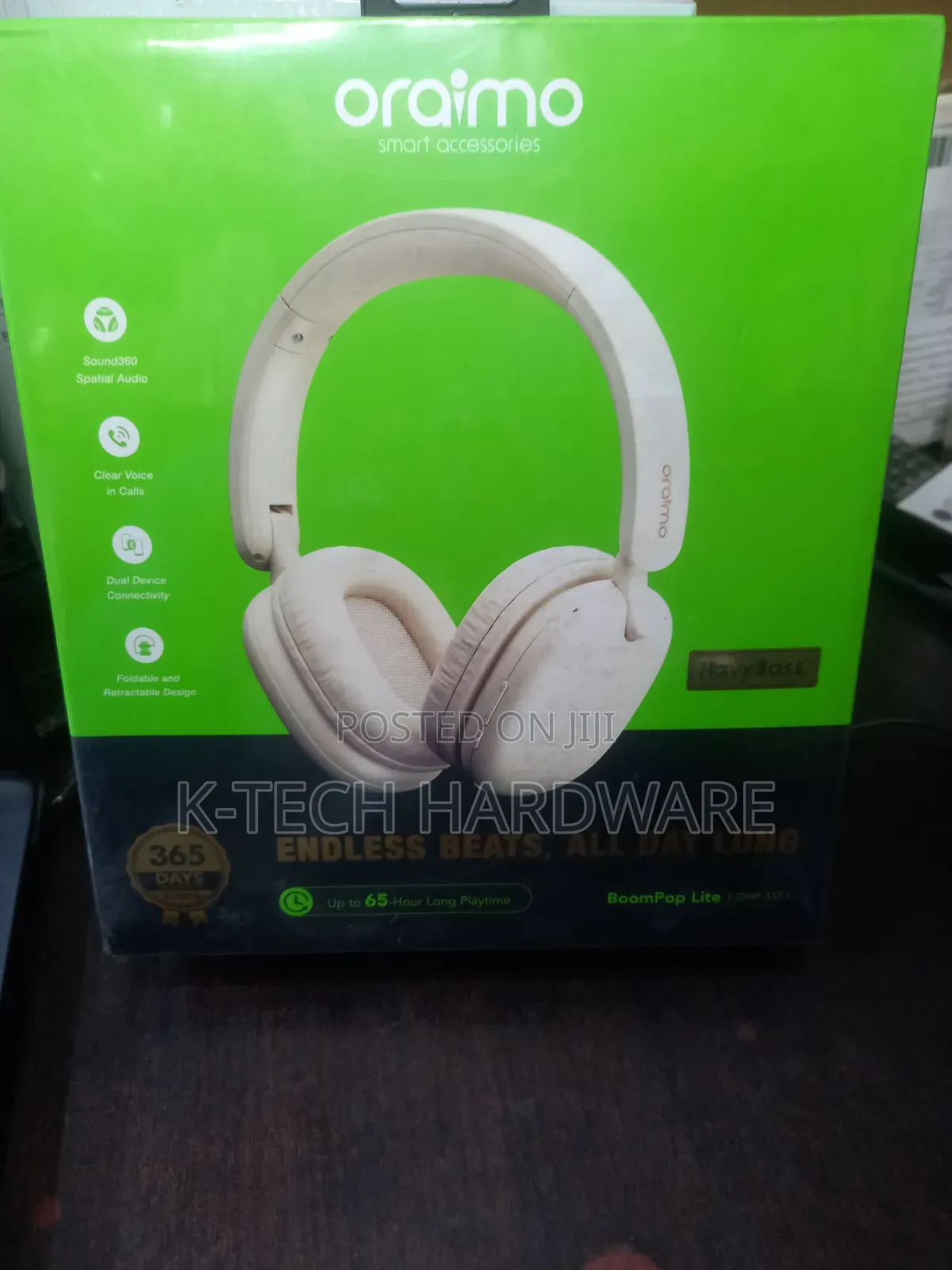 Oraimo Boompop Lite Enc Over-Ear Wireless Headphones