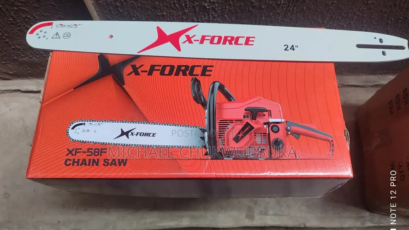 Gasoline Chainsaw 24" X Force