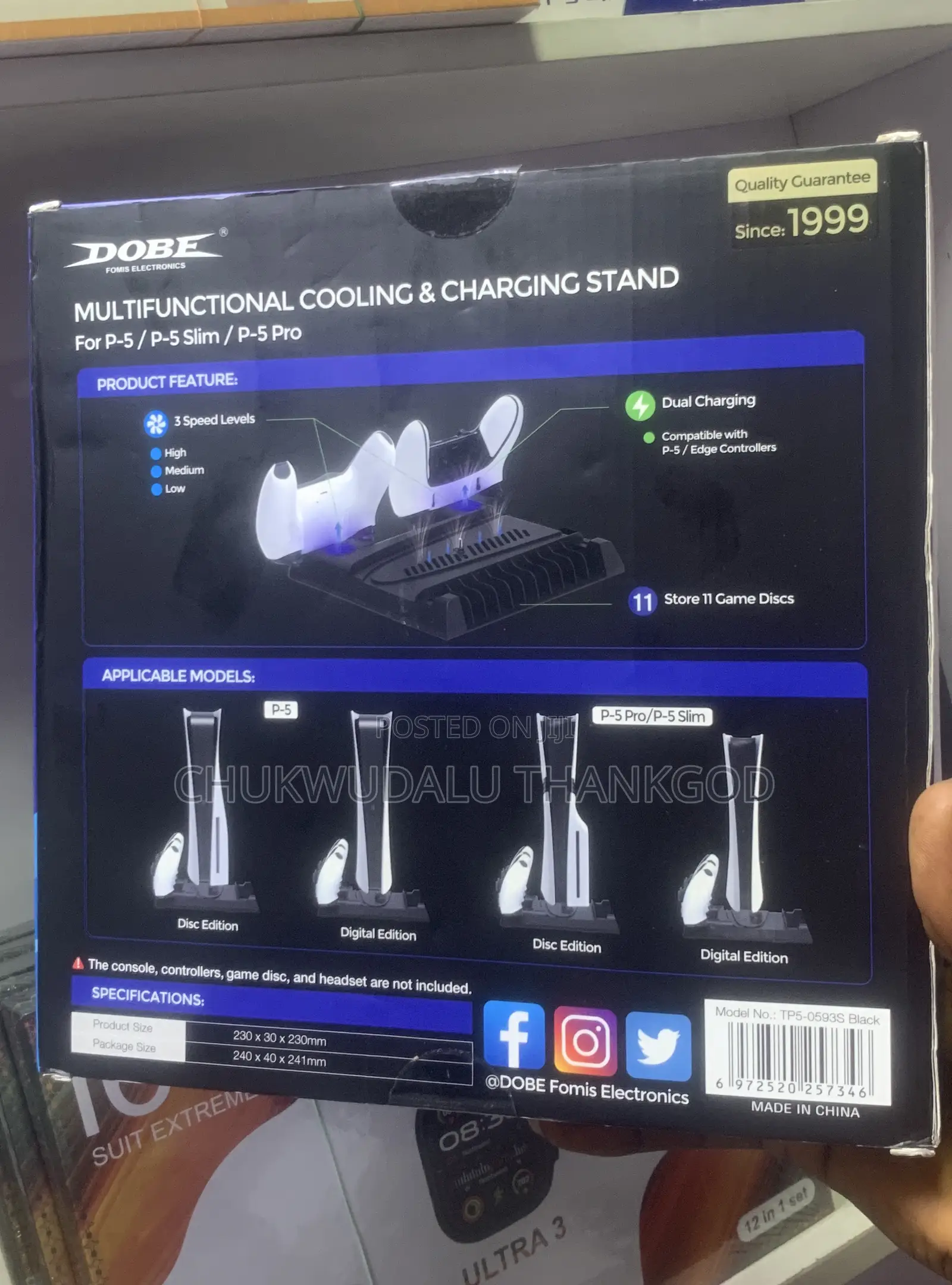 Multifunctional Cooling and Charging Stand for Ps5 Slim/ P- Pro