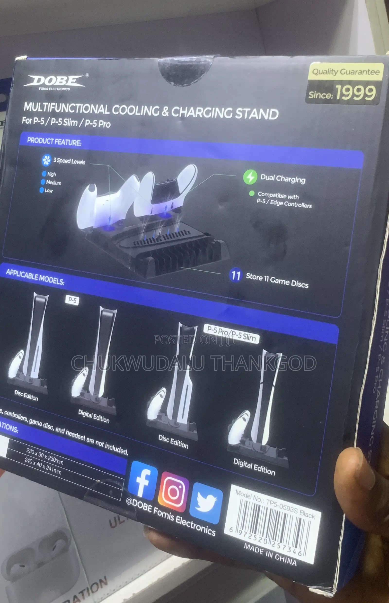 Multifunctional Cooling and Charging Stand for Ps5 Slim/ P- Pro