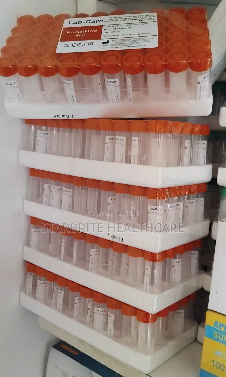 Non Vacuum Blood Collection Tube - Plain Tube