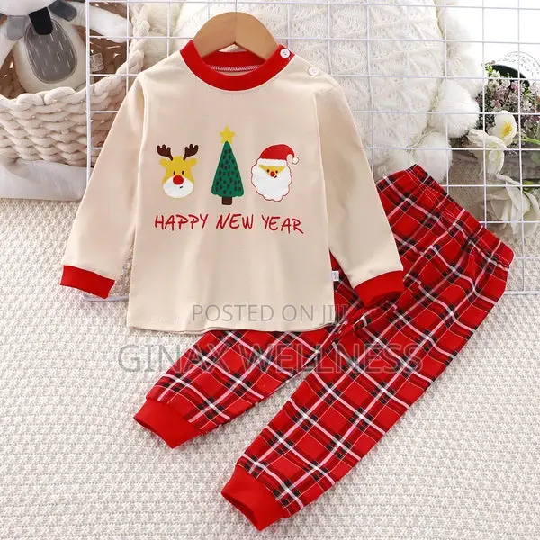 Two-Piece Happy New Year Baby Pajama Set