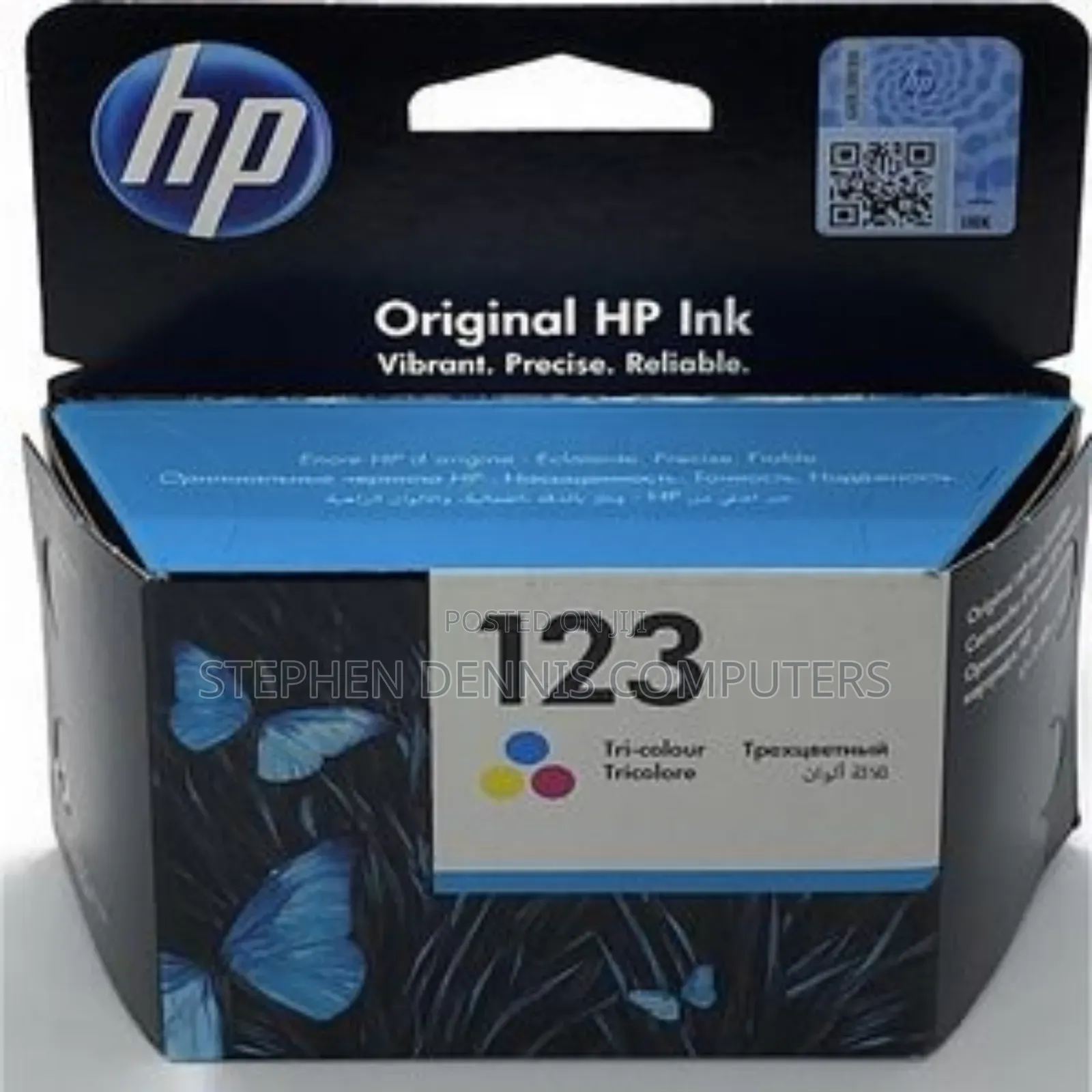 Hp 123 Ink Cartridges Containing One Black and One Tri-Color Cartridge