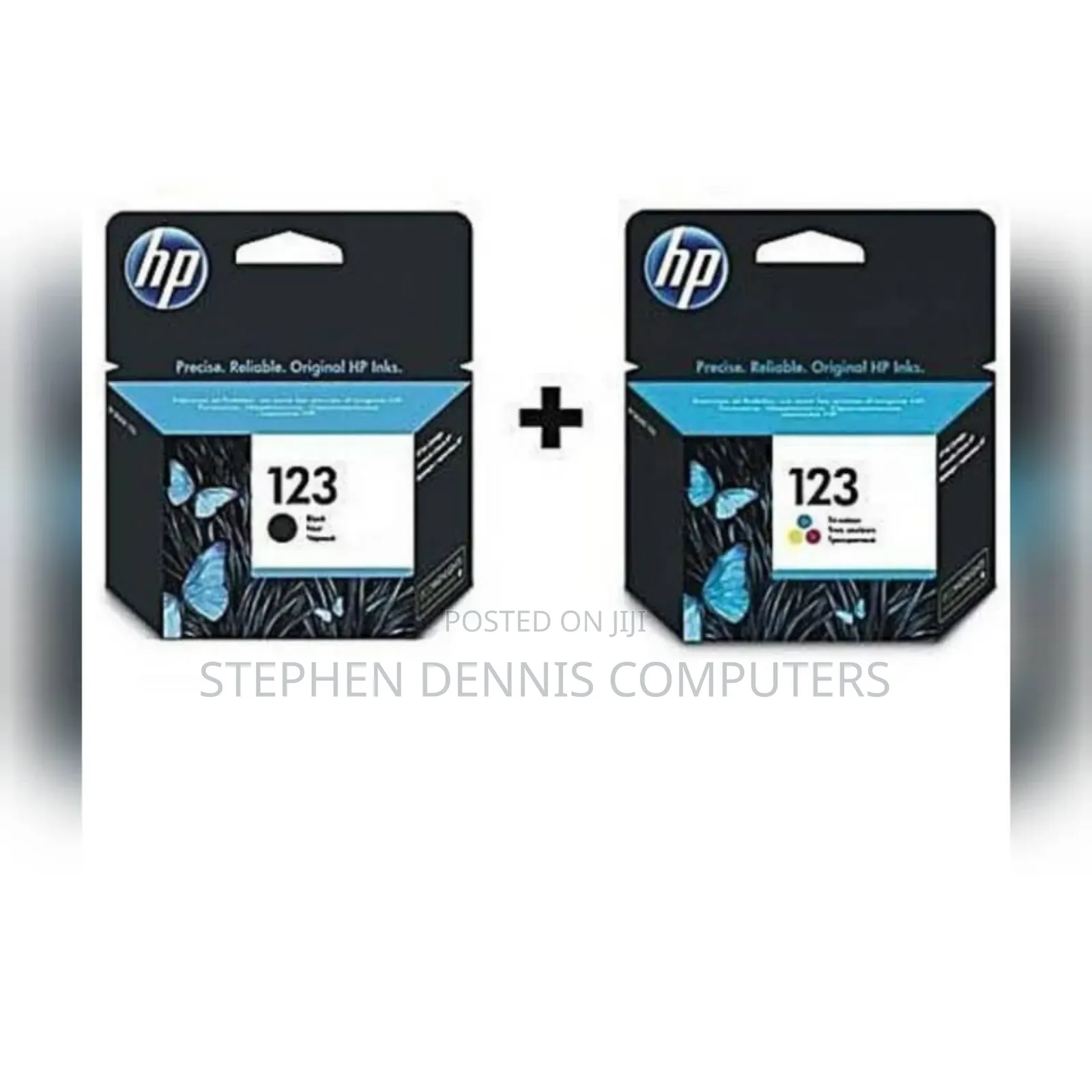 Hp 123 Ink Cartridges Containing One Black and One Tri-Color Cartridge