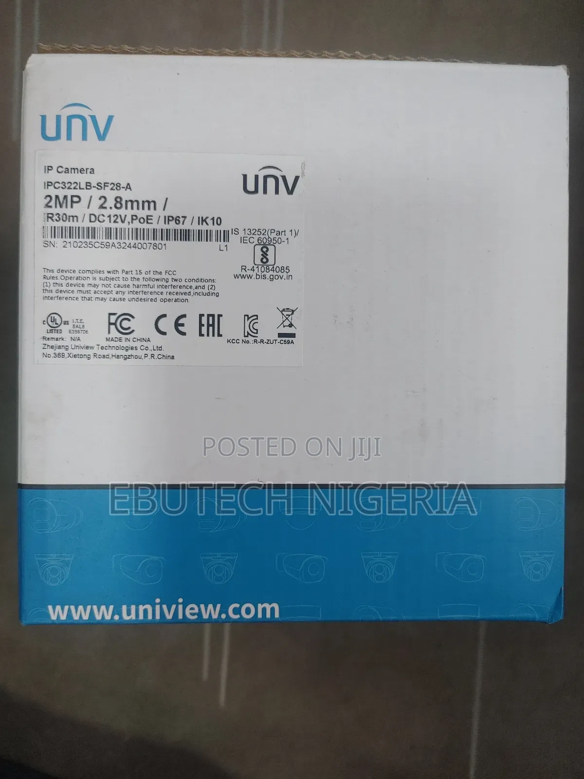 Uniview 2mp Fixed Dome Network Camera (Ipc322lb-Sf28-A)