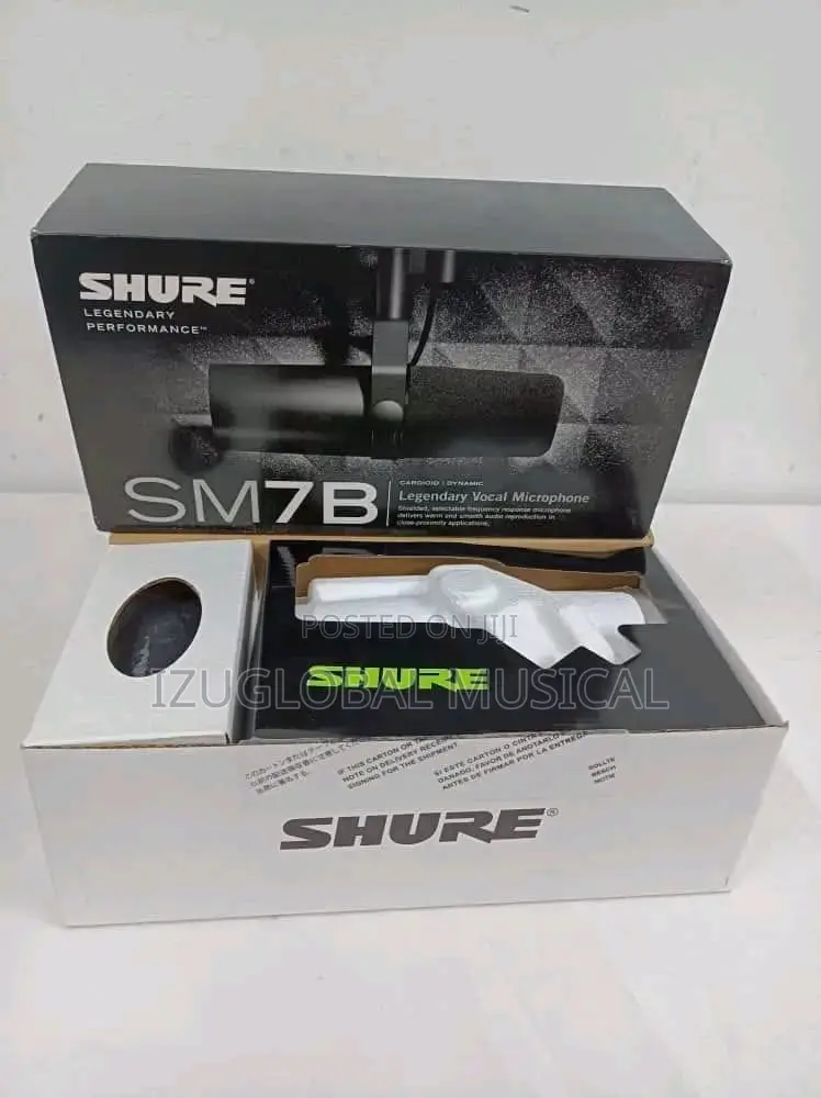 Shure Sm7b Vocal Dynamic Microphone for Studio Recording, Podcast