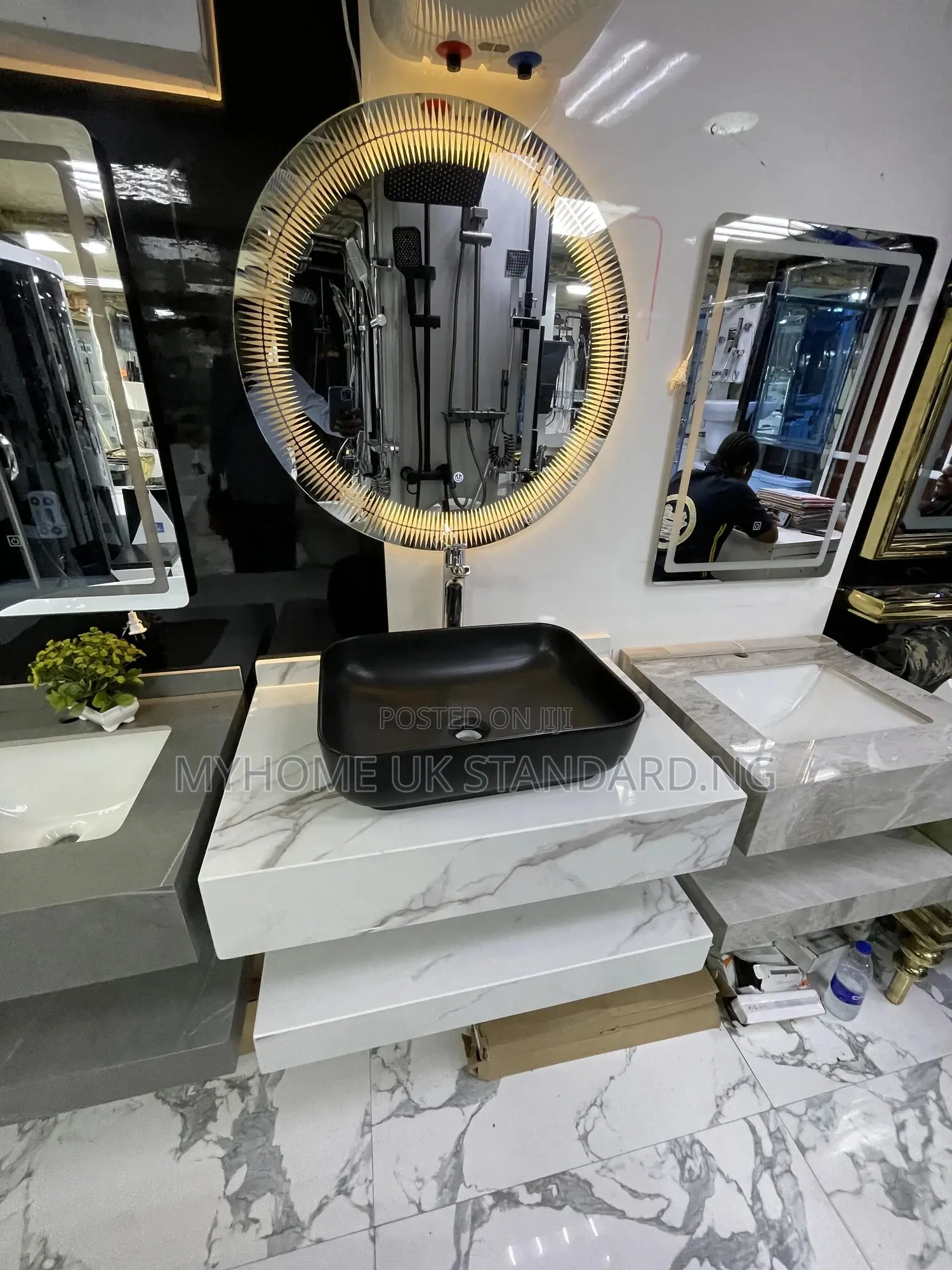 Marble Cabinet With Mirror Light