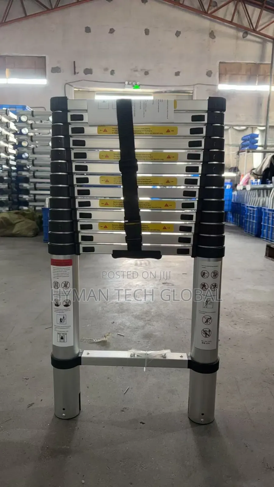 Double Side 3.1m + 3.1m 6.2m Folding Telescopic Ladder