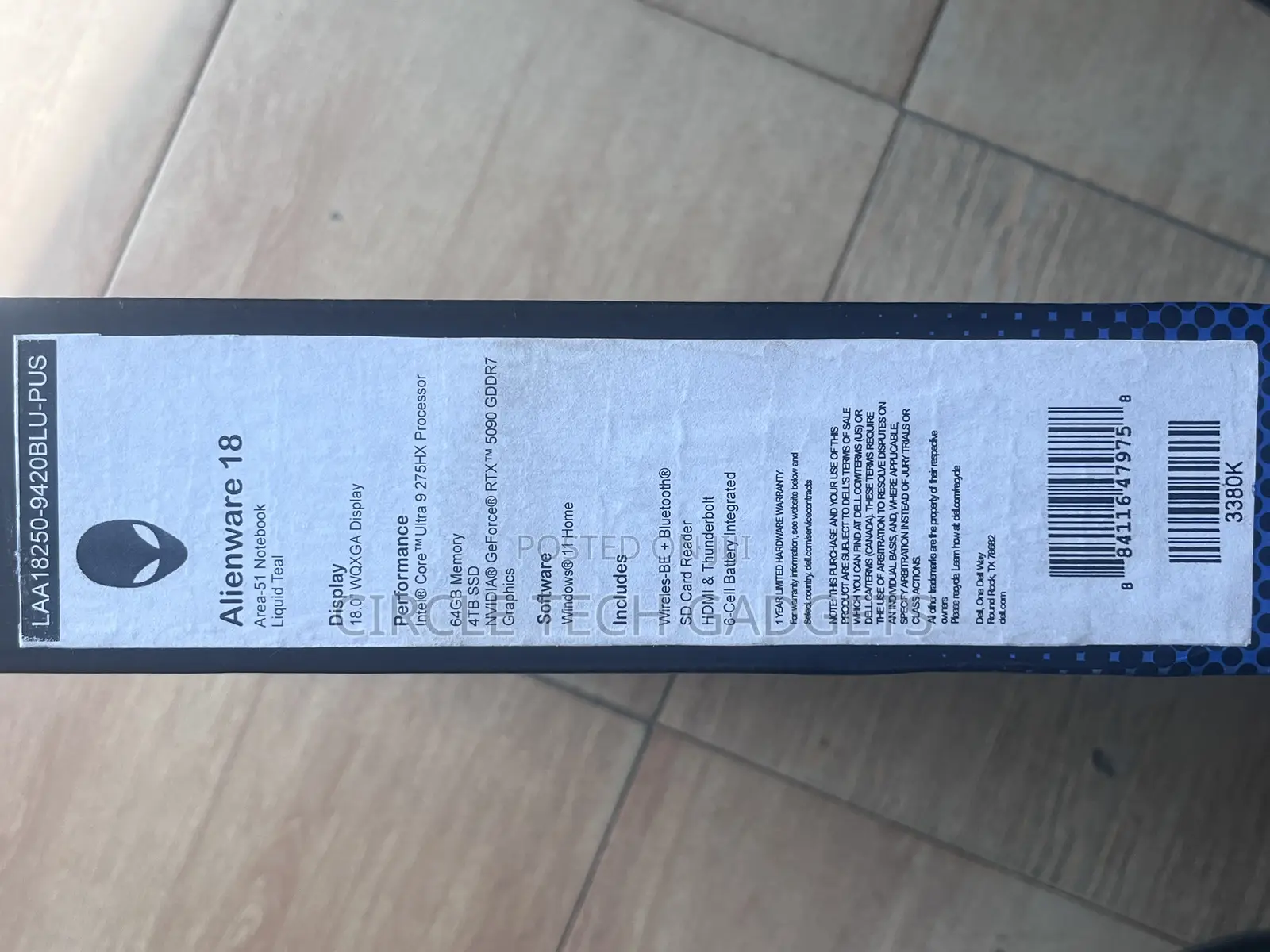 New Laptop Dell Alienware 18 Area-51 64GB Intel Core Ultra 9 SSD 4T