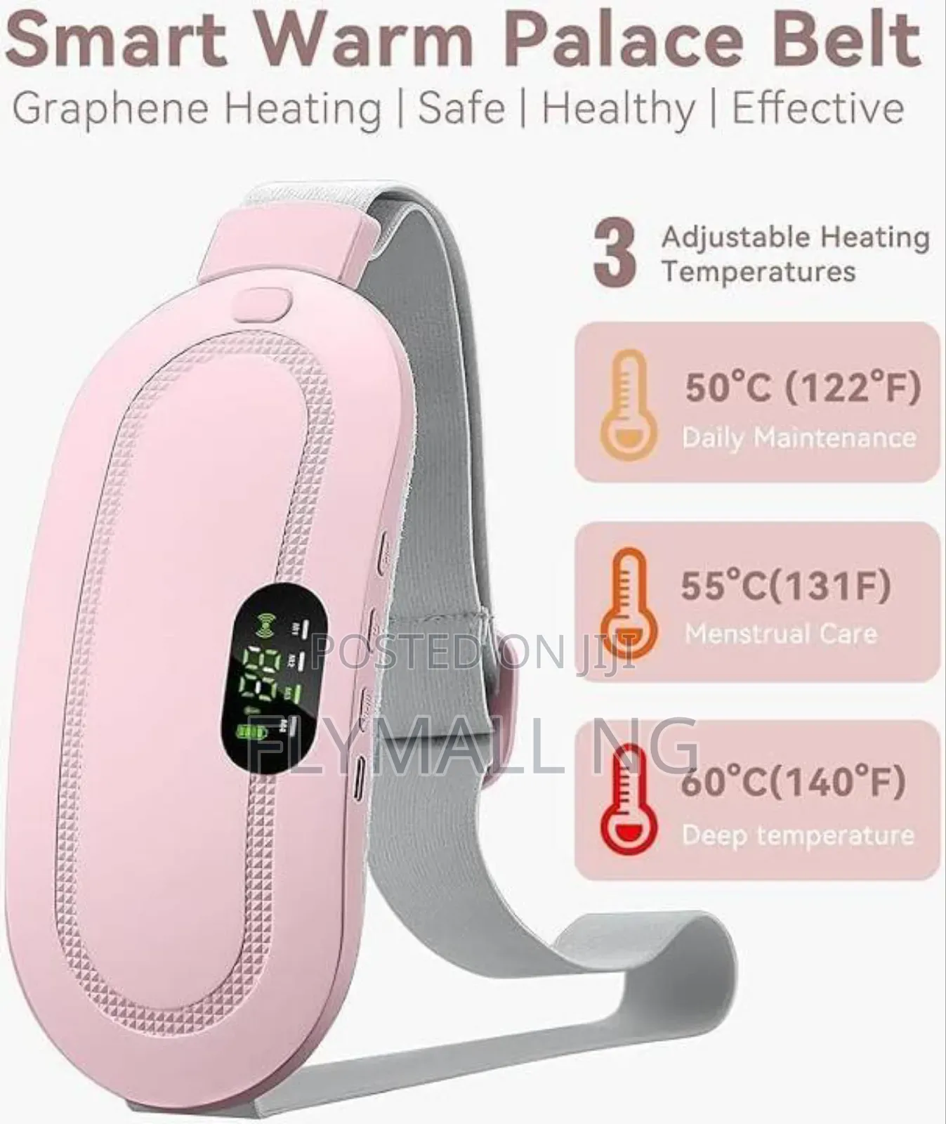 Cordless Heating Menstrual Belly Wrap Belt For Cramps Pain Relief